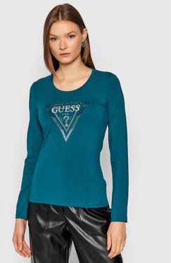 Guess Blúzka Amalur W1BI47 J1311 Zelená Regular Fit