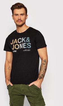 Jack&Jones Tričko Poky 12193005 Čierna Regular Fit