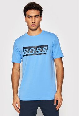 Boss Tričko Tee 4 50452864 Modrá Regular Fit