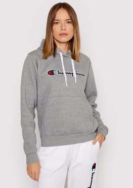 Champion Mikina Blend Script Logo 114461 Sivá Regular Fit