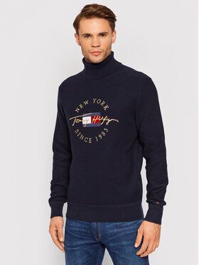 Tommy Hilfiger Rolák Icon Structure MW0MW19572 Tmavomodrá Slim Fit