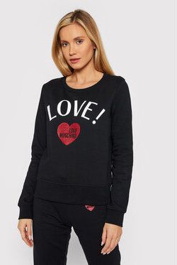 LOVE MOSCHINO Mikina W632209M 4055 Čierna Regular Fit