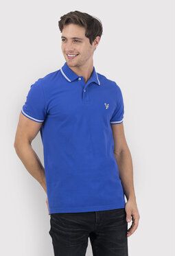 American Eagle Polokošeľa 018-1165-9150 Modrá Slim Fit