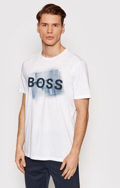 Boss Tričko TLogo 50460579 Biela Regular Fit