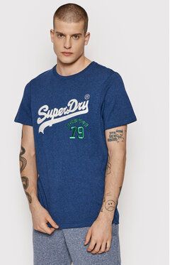 Superdry Tričko Source M1011158A Modrá Regular Fit