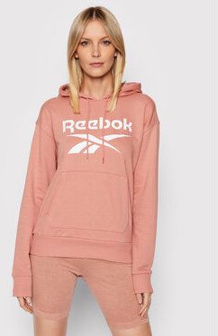 Reebok Mikina Identity Logo HB2293 Ružová Oversize