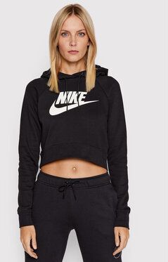 Nike Mikina Sportswear Essential CJ6327 Čierna Loose Fit