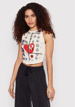 Desigual Top Leah 22SWTKAZ Béžová Slim Fit