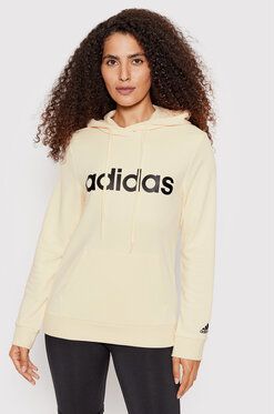 adidas Mikina Linear French HL2159 Béžová Regular Fit