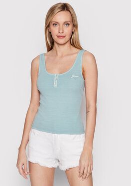 Guess Top W2YI00 KA0H1 Modrá Slim Fit