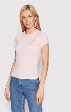 Juicy Couture Tričko Diamante JCWC122079 Ružová Slim Fit