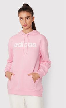 adidas Mikina W Lin Ov HM1936 Ružová Relaxed Fit