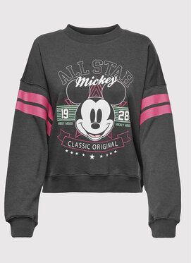 ONLY Mikina Mickey Mouse 15272197 Sivá Relaxed Fit