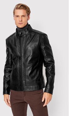 Trussardi Bunda z imitácie kože Biker 52S00760 Čierna Regular Fit