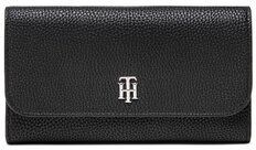 Tommy Hilfiger Veľká dámska peňaženka Th Element Large Flap Wallet AW0AW13663 Čierna