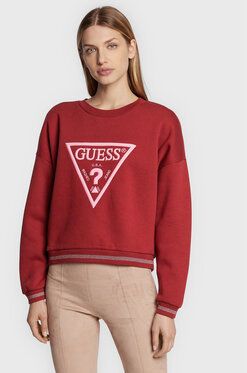 Guess Mikina Roxi W2BQ07 K9Z21 Bordová Relaxed Fit