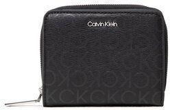 Calvin Klein Malá dámska peňaženka Ck Must Z/A Wallt Flap Md Epi Mono K60K609996 Čierna