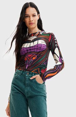 Desigual Blúzka Blair 22WWTK35 Farebná Slim Fit