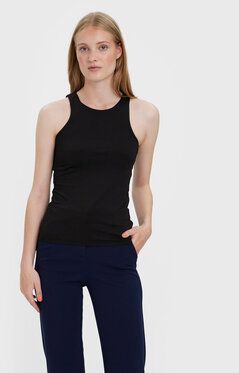 Vero Moda Top Bianca 10279787 Čierna Slim Fit