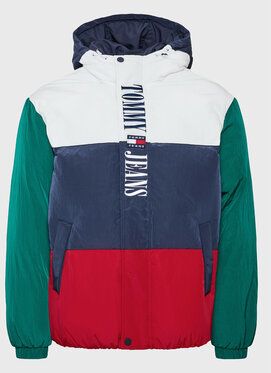 Tommy Jeans Vatovaná bunda Archive Colorblock DM0DM14457 Farebná Oversize