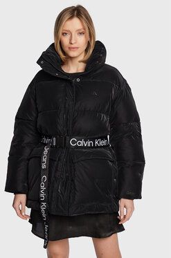 Calvin Klein Jeans Vatovaná bunda J20J219845 Čierna Oversize