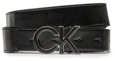 Calvin Klein Dámsky opasok Re-Lock Saff Ck 3cm Belt Saff K60K609982 Čierna