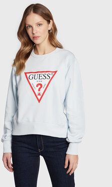 Guess Mikina Original W2YQ16 KBA10 Modrá Regular Fit