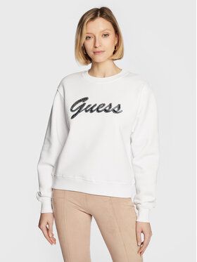 Guess Mikina W3RQ10 K9Z21 Biela Regular Fit