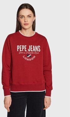 Pepe Jeans Mikina Charline PL581245 Červená Regular Fit