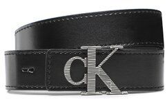 Calvin Klein Jeans Dámsky opasok Mono Hardware Leather Belt 30Mm K60K610364 Čierna