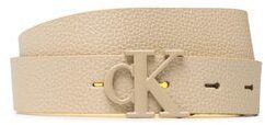 Calvin Klein Jeans Dámsky opasok Mono Hardware Leather Belt 2.5mm K60K610365 Zlatá