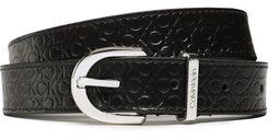 Calvin Klein Dámsky opasok Ck Must Rnd Belt 25mm Embossed K60K610385 Čierna