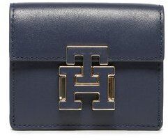 Tommy Hilfiger Malá dámska peňaženka Push Lock Leather Wallet AW0AW14344 Tmavomodrá