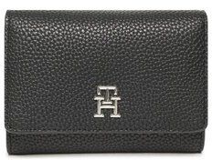 Tommy Hilfiger Veľká dámska peňaženka Th Emblem Med Wallet AW0AW14223 Čierna