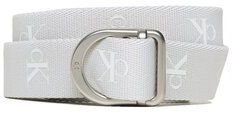 Calvin Klein Jeans Dámsky opasok D-Ring Slider Webbing Belt 30mm K60K610359 Biela