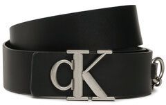 Calvin Klein Jeans Dámsky opasok Mono Hardware Leather Belt 30mm K60K610363 Čierna