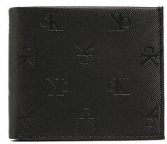 Calvin Klein Jeans Veľká pánska peňaženka Monogram Soft Bifold W/Coin Aop K50K510139 Čierna