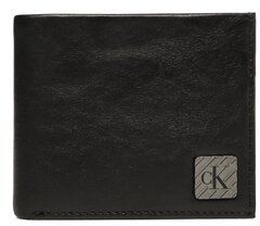 Calvin Klein Jeans Veľká pánska peňaženka Logo Hardware Bifold W/Coin Rfid K50K510140 Čierna