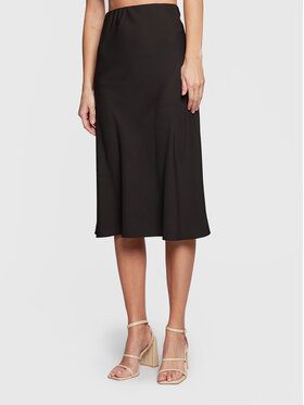 Gina Tricot Midi sukňa Mel 17842 Čierna Regular Fit