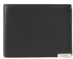 Calvin Klein Veľká pánska peňaženka Modern Plaque Trifold 10cc Coin K50K509997 Čierna