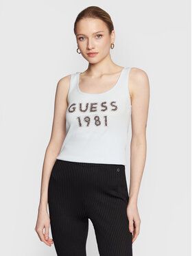 Guess Top Tank Top W3RP07 K1814 Modrá Slim Fit