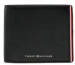 Tommy Hilfiger Veľká pánska peňaženka Th Corporate Flap & Coin Wallet AM0AM10970 Čierna