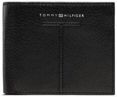 Tommy Hilfiger Veľká pánska peňaženka Th Central Cc Flap And Coin AM0AM10612 Čierna