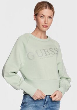 Guess Mikina Agacia W3RQ11 KB683 Zelená Regular Fit