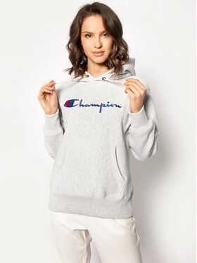 Champion Mikina Big Script 113149 Sivá Regular Fit