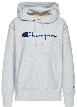 Champion Mikina Script Logo 113794 Sivá Regular Fit