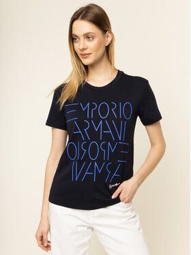 Emporio Armani Tričko 3H2T7B 2JSYZ 0922 Tmavomodrá Regular Fit