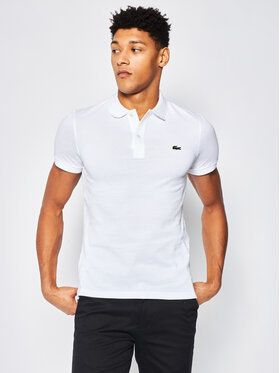 Lacoste Polokošeľa PH4012 Biela Slim Fit