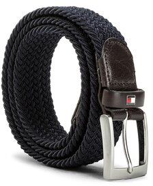 Tommy Hilfiger Pánsky opasok New Adan Belt 3.5 AM0AM02801 85 Tmavomodrá