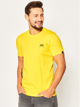 Alpha Industries Tričko Basic T Small Logo 188505 Žltá Regular Fit